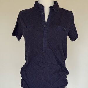 French Connection Dark purple Casual Button Down polo Shirt